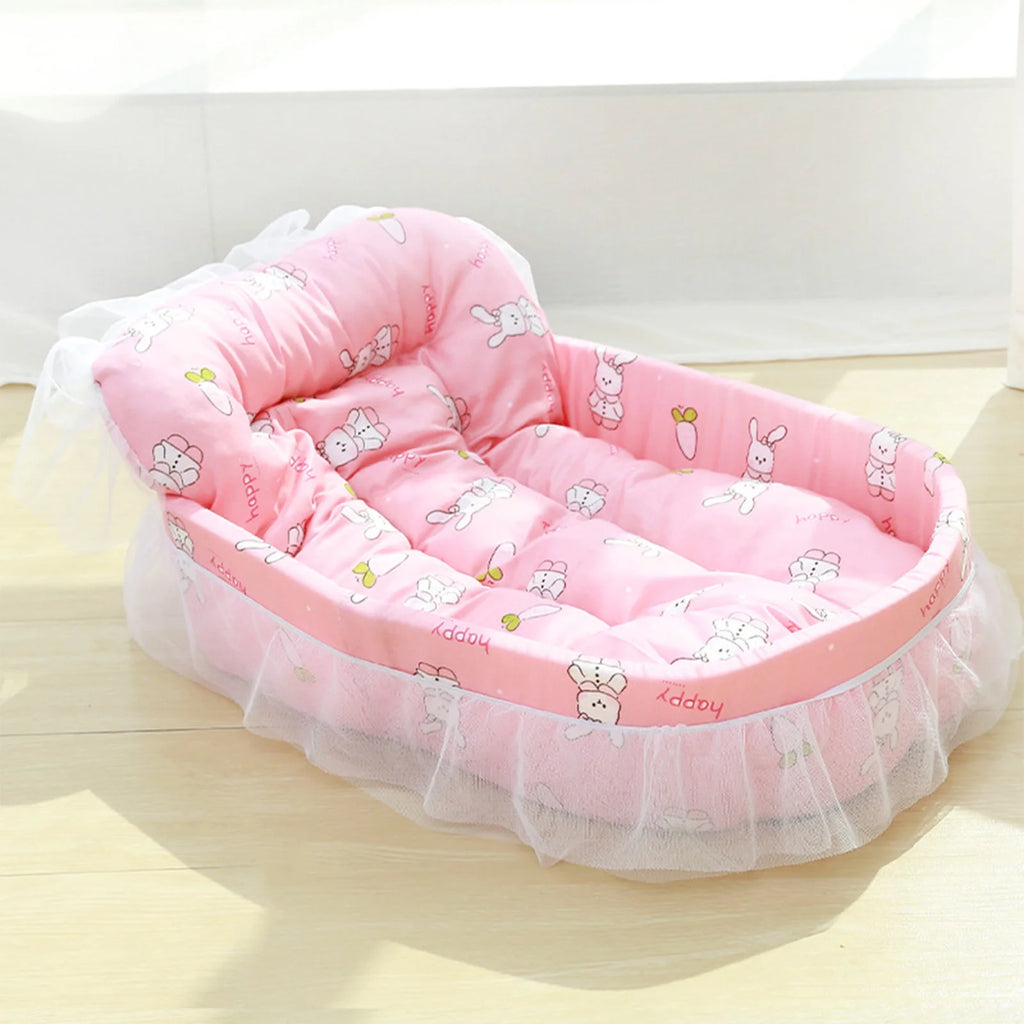 Orthopedic Pet Bed with Removable Mattress, Hypoallergenic Design for Cats and Small Dogs