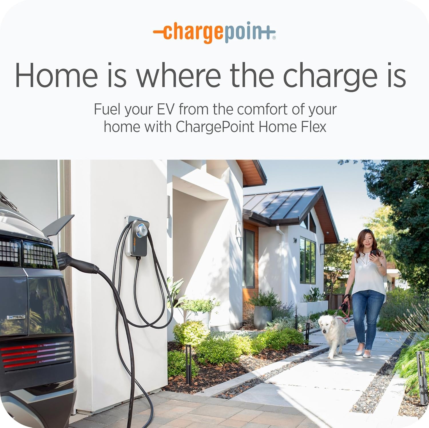 Homeflex Level 2 EV Charger J1772 - Fast Smart Battery Power Charging at Home for Electric Automobile Vehicles- Hardwired for Electric Car
