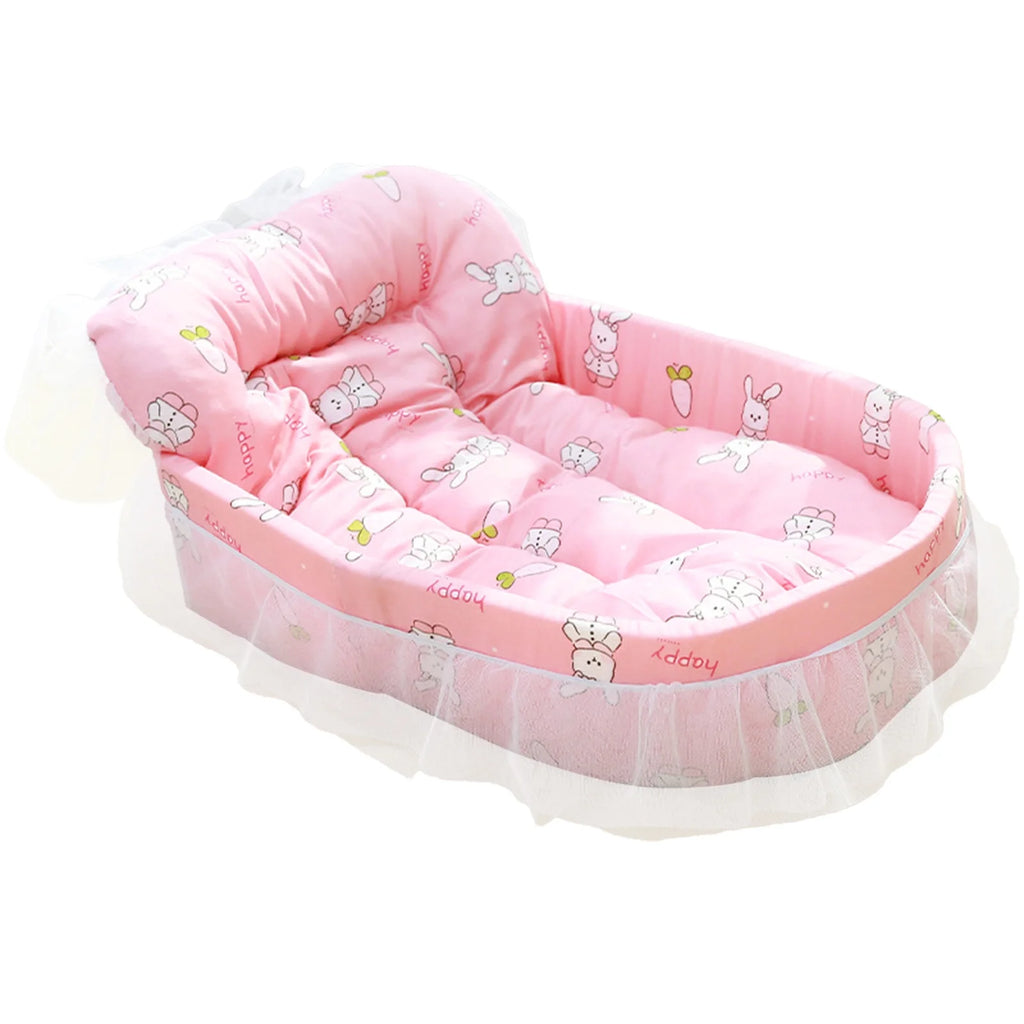 Orthopedic Pet Bed with Removable Mattress, Hypoallergenic Design for Cats and Small Dogs